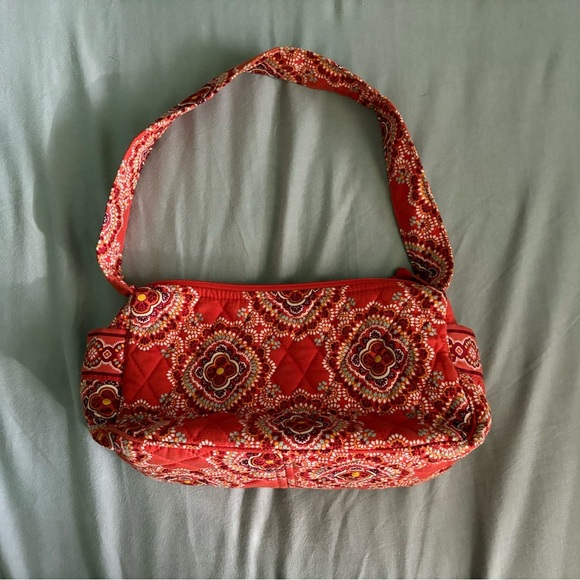 Vera Bradley Handbags - Vera Bradley Vibrant Orange and White Shoulder Bag